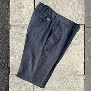 Ben Sherman Pants - Navy blue/grey pattern - flat front - modern fit (33 waist)
